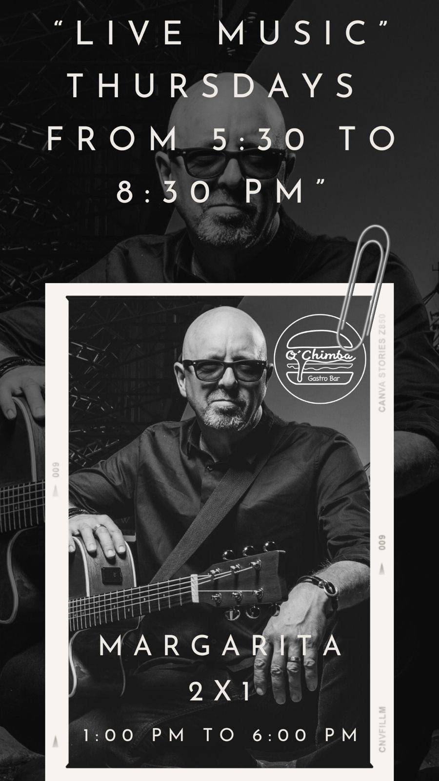 Live music flyer for a Jim Rhodes show