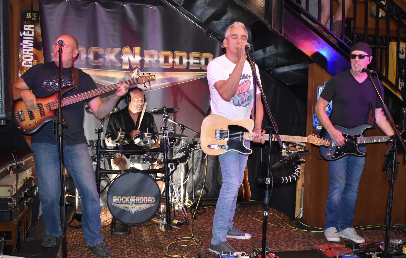 Band performing on stage
